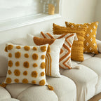 Burnt Orange Boho Embroidered Pillow Covers