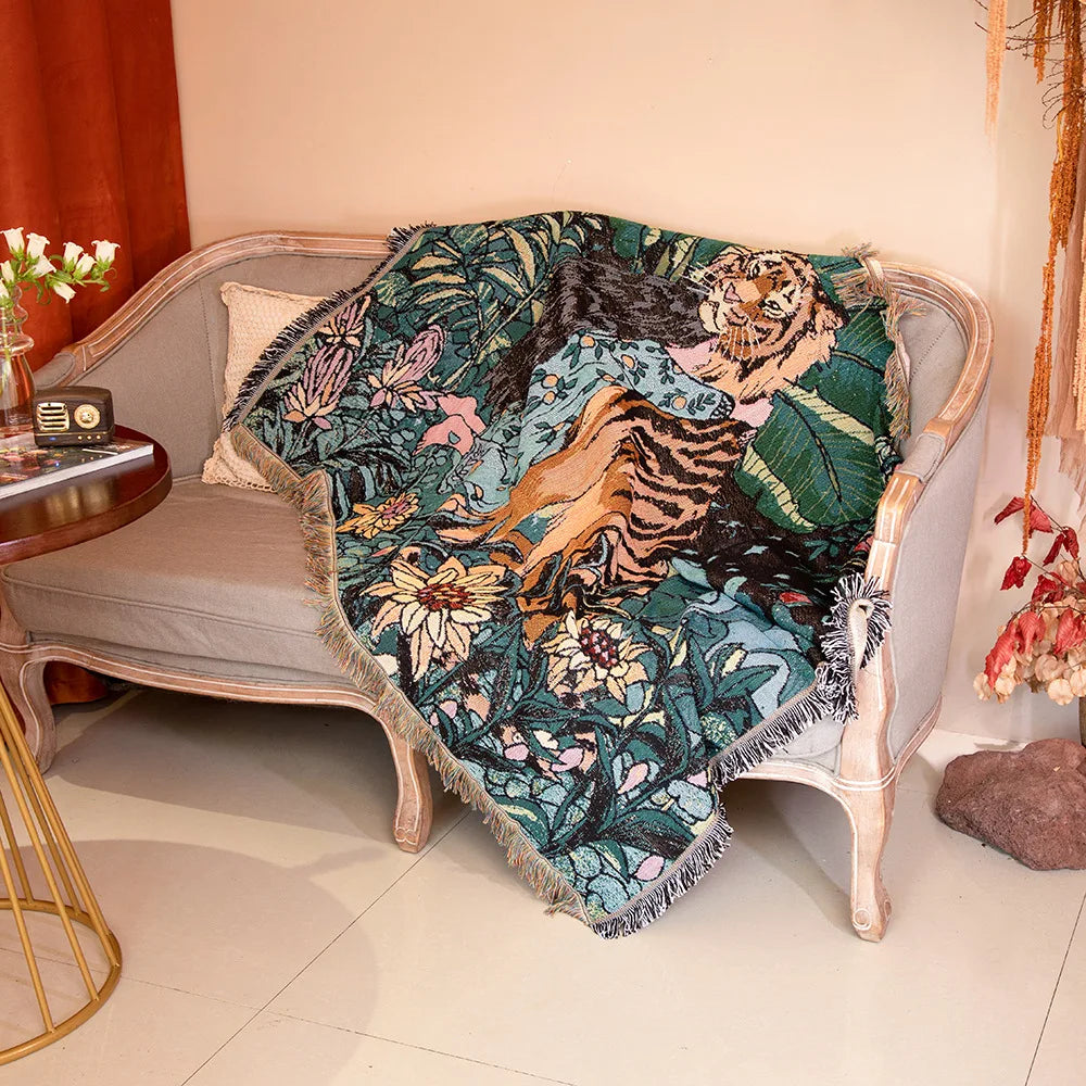 Cozy Boho Cotton-Linen Blankets