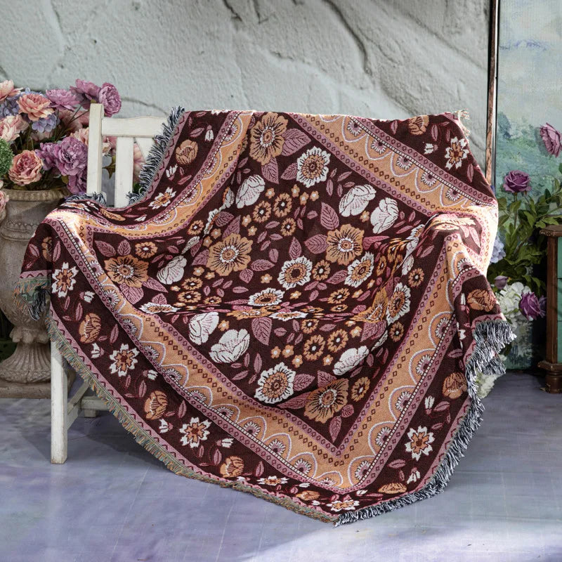 Cozy Boho Cotton-Linen Blanket