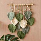 Handwoven Macrame Leaf Wall Hanging