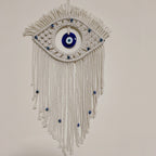 🧿 Evil Eye Macrame Wall Hanging – Handmade Boho Home Decor Tapestry