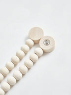 🌈 Magnetic Rainbow Curtain Tiebacks – Wooden Bead & Hemp Rope Holdbacks for Boho Home Decor