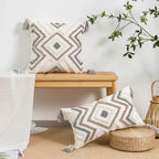 Geometric Bohemian-Style Throw Pillow Cover