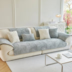1PC Wave Striped Sofa Cover Solid Color Thicken Plush Sofa Towel Covers Non-slip Couch Slipcovers Sofa Mat for Living Room