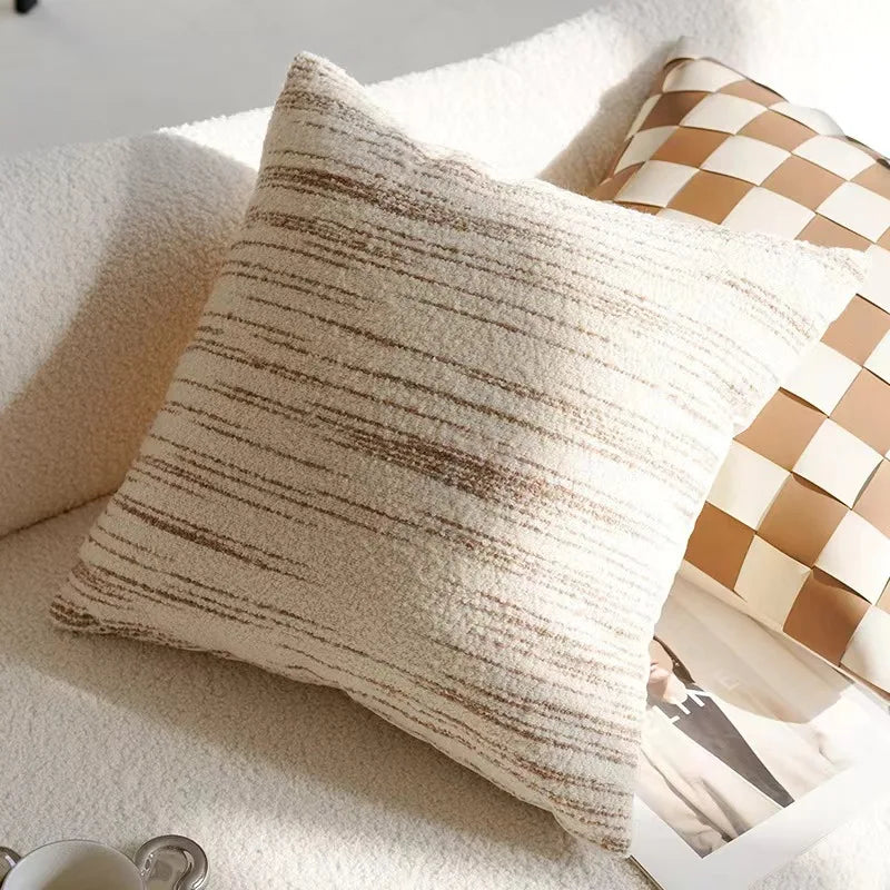 Vintage Nordic Throw Pillow Cover – Block Shapes
