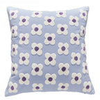 Embroidered Flower Throw Pillow Covers – Boho Cotton Cushion Covers for Bed, Sofa & Home Decor (30x50cm / 45x45cm)