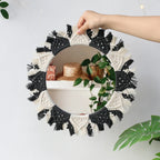 Circular Boho Macrame Wall Mirror