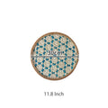 Hand-Woven Bamboo Boho Placemats – Round Rattan Table Mats for Rustic Kitchen