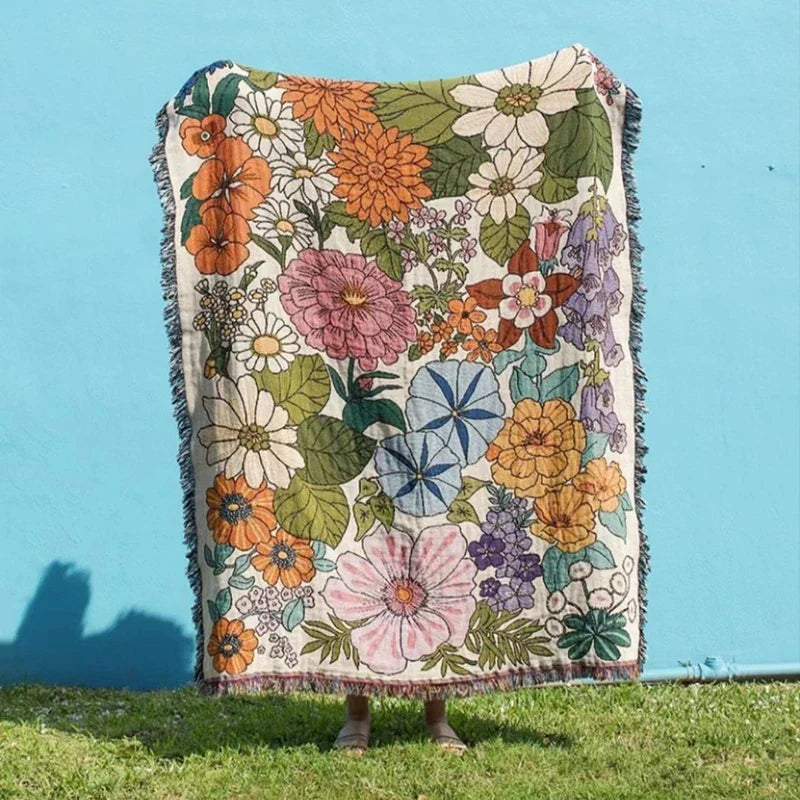 Cozy Boho Cotton-Linen Blankets
