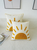 Sun Tufted Embroidered Pillowcase