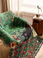 Cat Woven Throw Blanket – Jacquard Tapestry Sofa Cover for Cozy Home & Picnic Use