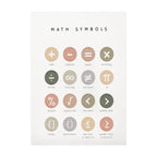 Alphabet & Number Educational Canvas Prints – Boho Nursery Wall Art