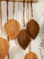 Leaf Macrame Wall Tapestry – Boho Cotton Wall Hanging