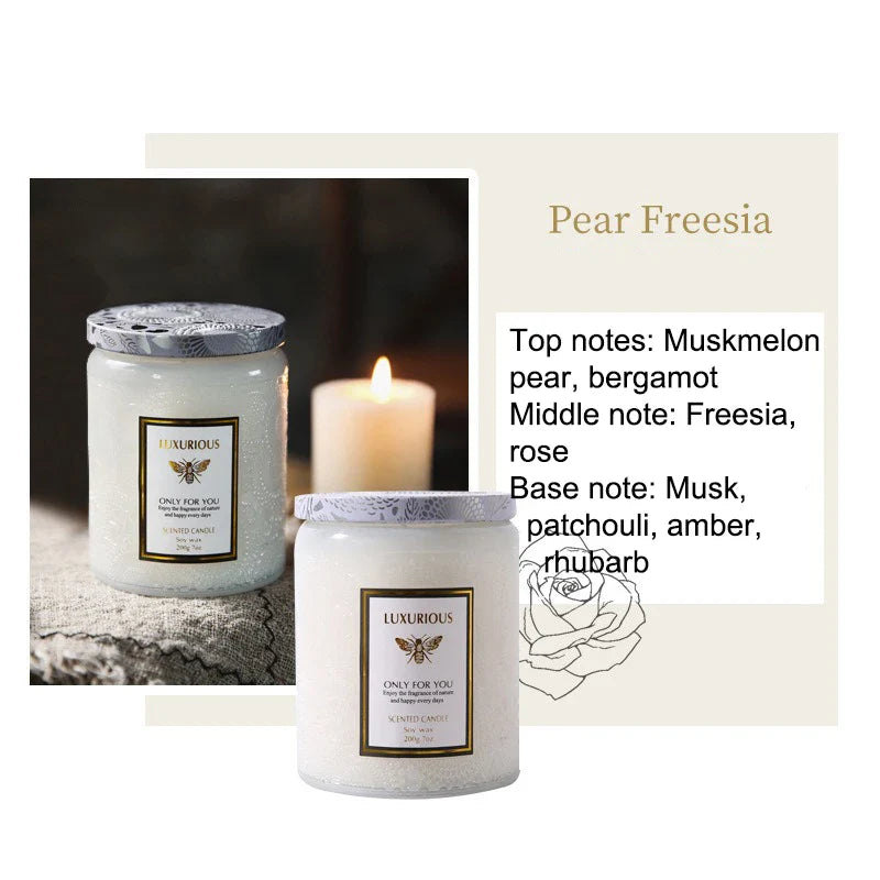 Soy Wax Scented Candle in Glass Jar