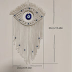 🧿 Evil Eye Macrame Wall Hanging – Handmade Boho Home Decor Tapestry