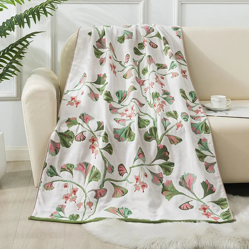 Cotton Gauze Floral Bath Towel