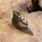 Boho Home Decor Mini Snail Metal Ornament – Bronze Decorative Accent for Living Room, Bedroom & Study