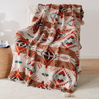 Knit Stripe Tassel Throw Blanket