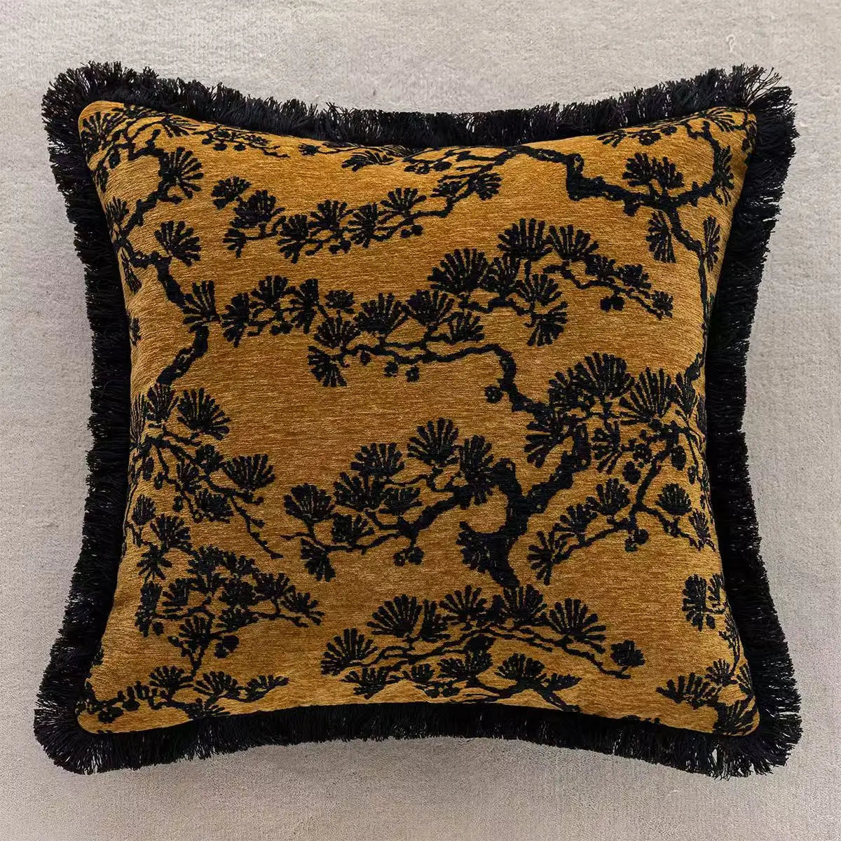 Tiger Embroidered Throw Pillow Cover – Luxury Boho Cushion Case for Sofa, Bed & Home Decor