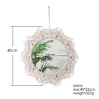 Circular Boho Macrame Wall Mirror