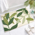 Soft Leaf Print Bath Mat – Non-Slip & Quick-Drying Absorbent Bathroom Rug