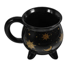 🖤 Cauldron Coffee Mug – Black Ceramic Witch Cup for Magical Sips