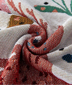 Floral Deer Forest Woven Throw Blanket