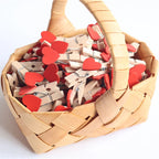 Wooden Heart Photo Clips