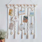 Boho Macrame Photo Display Wall Hanging