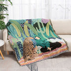 Abstract Woven Nature Throw Blanket
