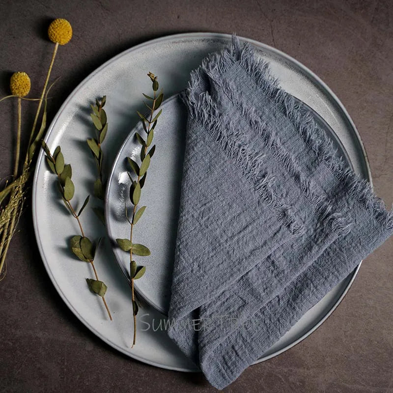 Rustic Cotton Gauze Reusable Napkin – Boho Kitchen & Table Decor
