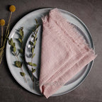 Rustic Cotton Gauze Reusable Napkin – Boho Kitchen & Table Decor - Rust