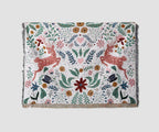 Floral Deer Forest Woven Throw Blanket