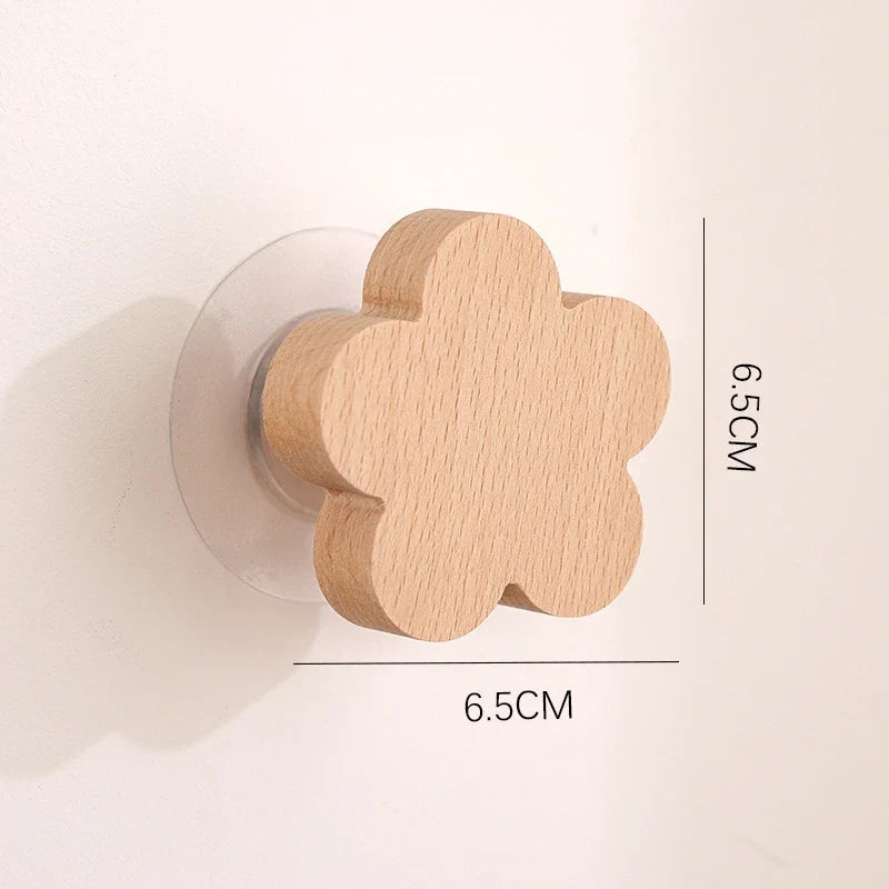 Cute Wooden Animal Wall Hook – Beech Wood Decorative Hanger for Kids Rooms, Entryways, Kitchens & More (1pc)