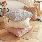 Plush Wool-Inspired Throw Pillow Cover – Soft Textured Accent for Cozy Boho Spaces