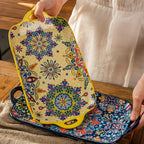 Boho Ceramic Fish Dish with Handle – Rectangular Serving Tray for Oven & Microwave