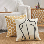Boho Home Decor Tufted Embroidered Pillowcase – Decorative Throw Pillow Cover for Sofa & Living Room