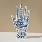 Ceramic Evil Eye Hand Jewelry Holder