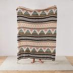 Knit Stripe Tassel Throw Blanket