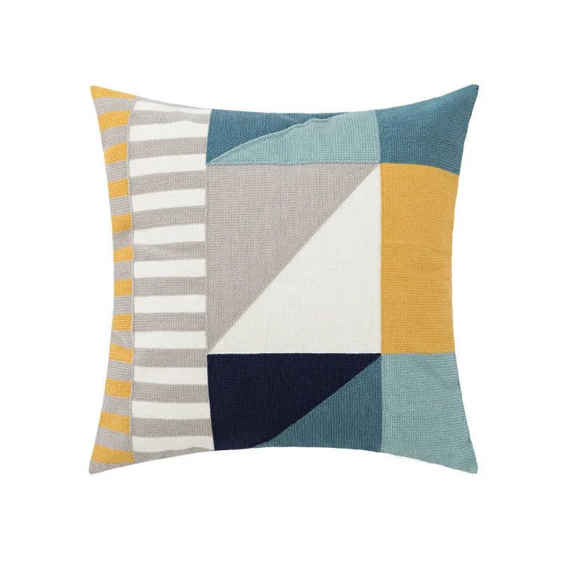 🌼 Cozy Embroidered Throw Pillow Cover – Nordic-Inspired Boho Home Decor Accent