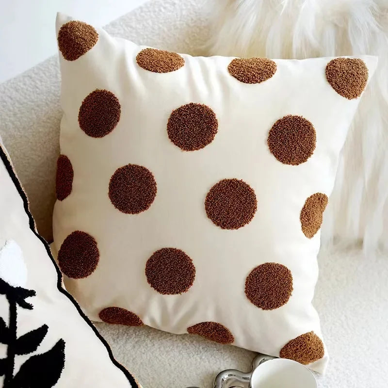 Vintage Nordic Throw Pillow Cover – Abstract Face
