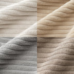 Corduroy Striped Cushion Cover – Soft Boho Throw Pillow Case