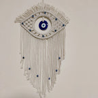🧿 Evil Eye Macrame Wall Hanging – Handmade Boho Home Decor Tapestry