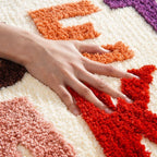 GET NAKED Tufted Bath Mat – Colorful Microfiber Rug for Boho Bathroom Vibes
