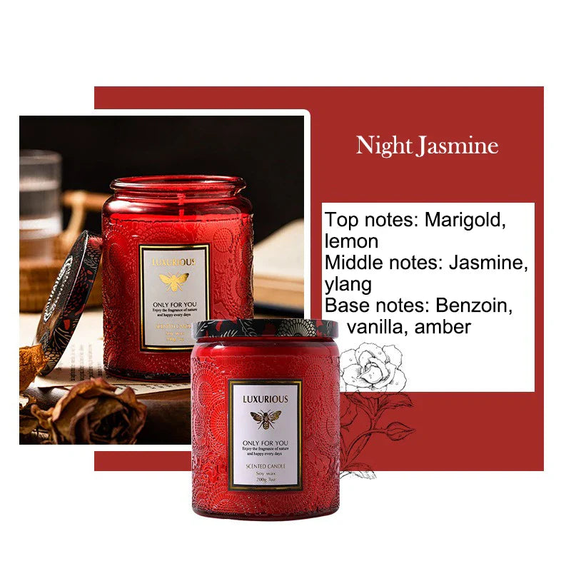 Soy Wax Scented Candle in Glass Jar