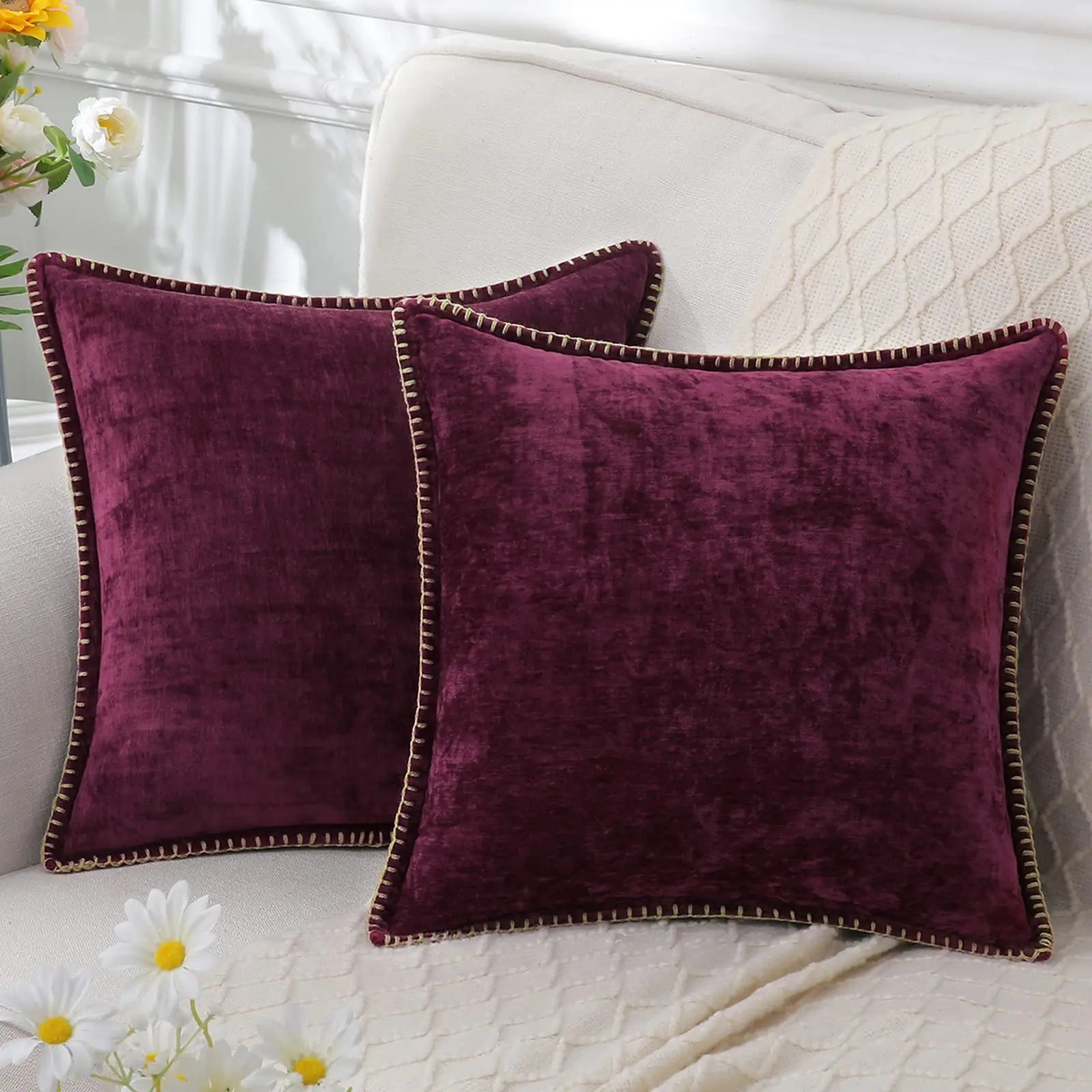 Luxury Chenille Throw Pillow Cover