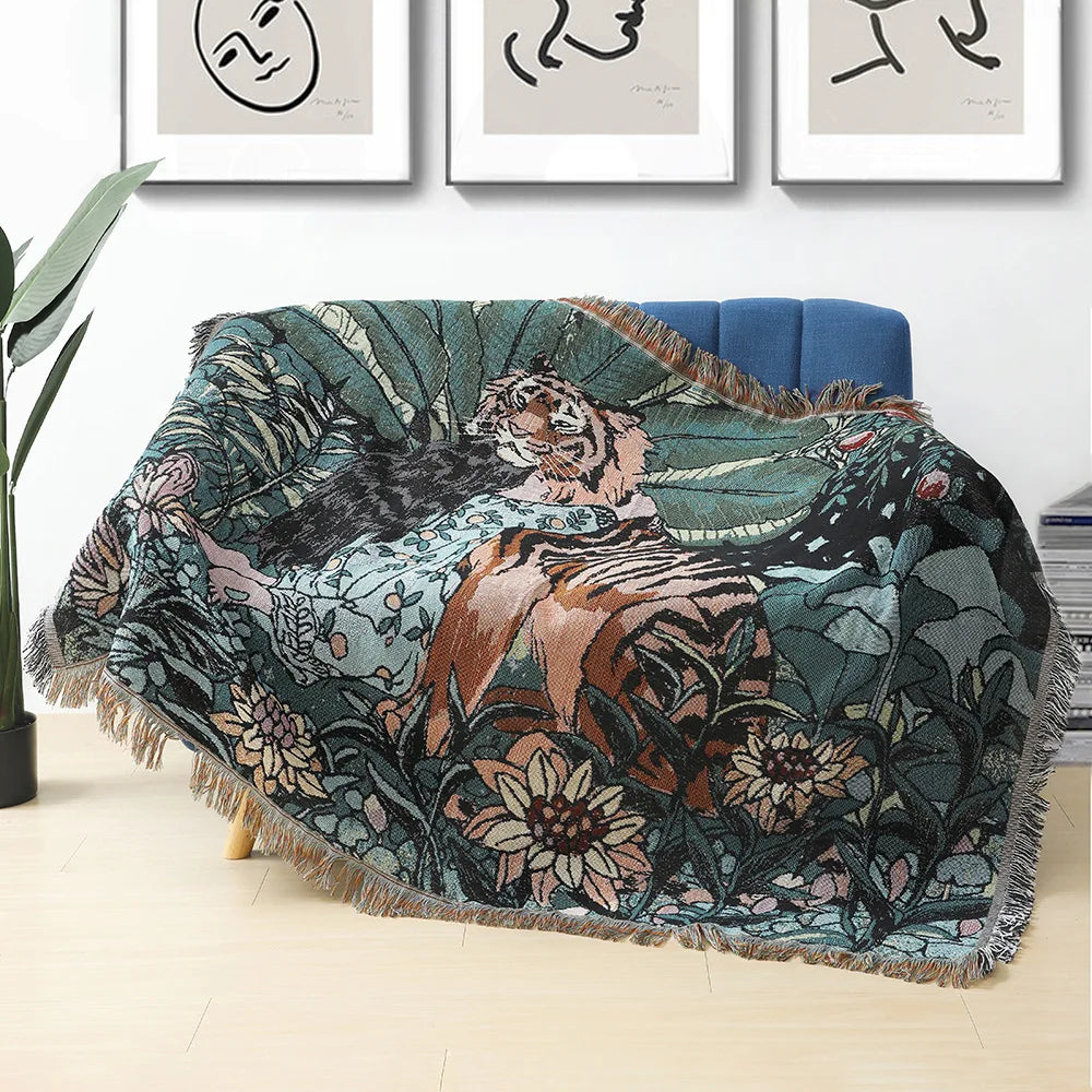 Cozy Boho Cotton-Linen Blankets
