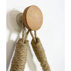 Boho Rope Toilet Paper Holder – Nail-Free Wall Mounted Handtowel Rack for Bathroom Storage & Decor