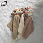 Boho Baby Soother & Comforting Burb Cloth – Soft Sleeping Animal Stuffed Teether for Infants