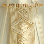 Macramé Wood Hanging Wall Shelf